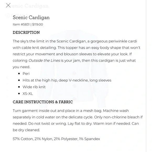 CAbi Scenic Cardigan Sweater Elegant Knitwear - Picture 11 of 11